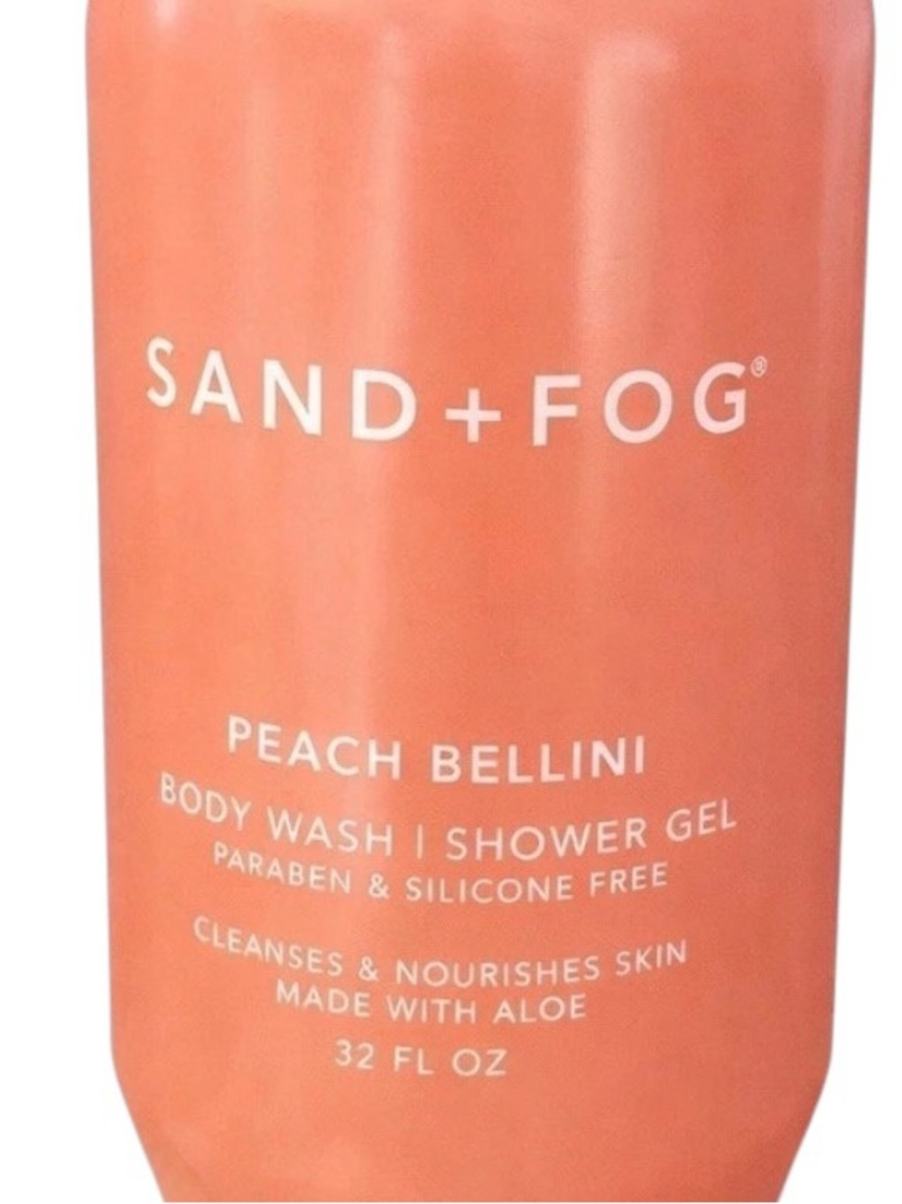 SAND + FOG Peach Bellini Body Wash 32 oz $29 Retail NEW - Picture 2 of 5
